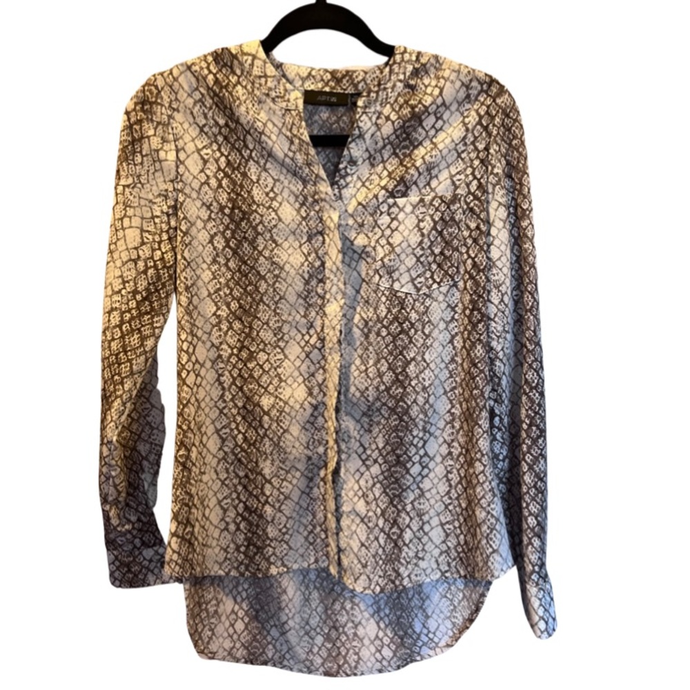Apt. 9 high low snakeskin blouse